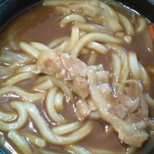 簡単スープでカレーうどん